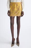 Saint Laurent Metallic Lace Miniskirt