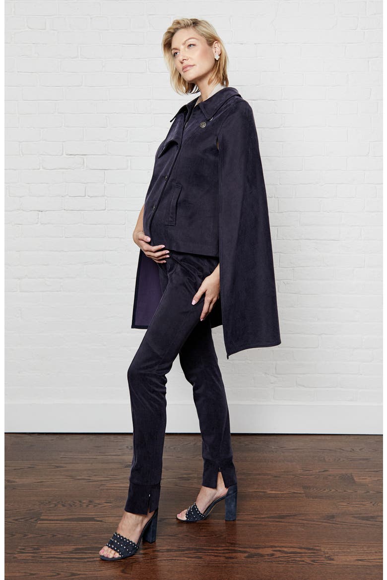 Georgina Maternity Cape Jacket, Alternate, color, PRATO BLUE