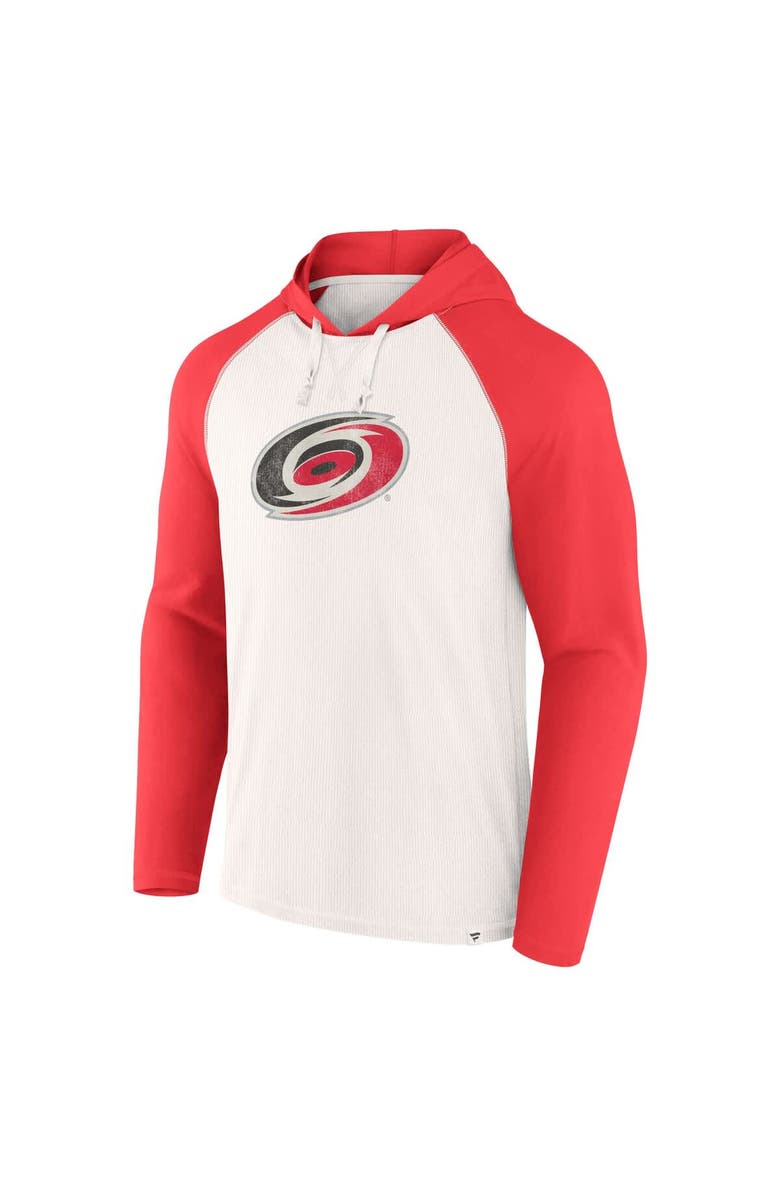 FANATICS Men's Fanatics White Carolina Hurricanes Vintage Winger Pullover Hoodie, Alternate, color, 