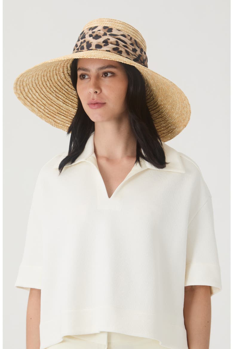 Mirabel UPF 50+ Straw Sun Hat, Alternate, color, NATURAL