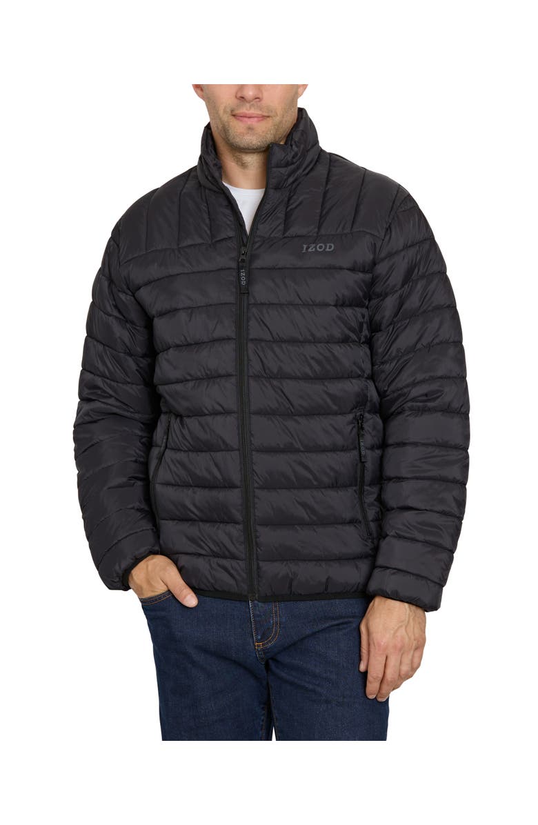IZOD Men's Classic Puffer Jacket, Main, color, Black