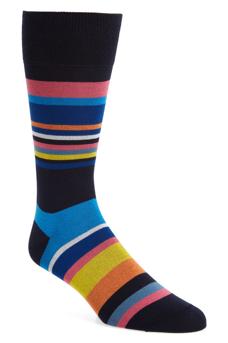 Stripe Socks, Main, color, MIDNIGHT
