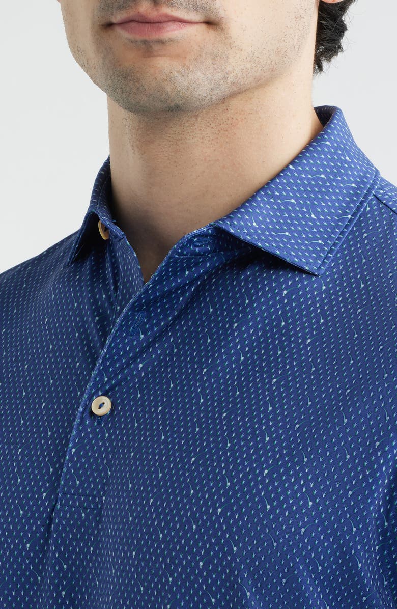 Peter Millar In the Rough Performance Jersey Polo, Alternate, color, Sport Navy