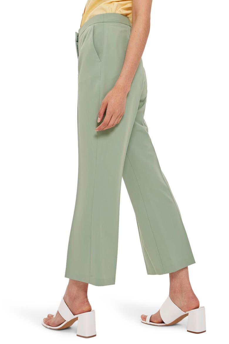 Cropped Suit Trousers, Alternate, color, LIGHT GREEN