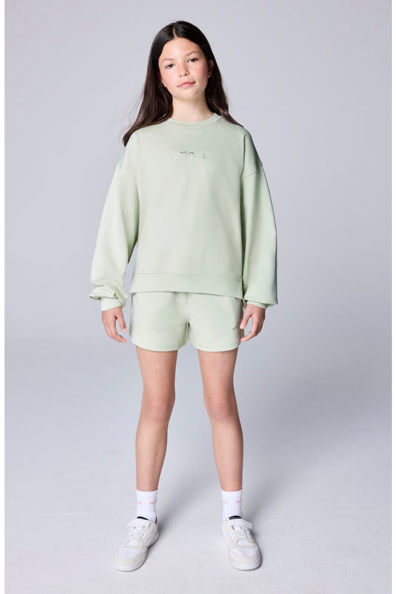 Kids' smALLSAINTS Zip Detail 2-Piece Sweat Set, Alternate, color, MINT GREEN