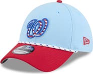 New Era Men's New Era Light Blue/Red Washington Nationals 2025 Fourth of July 39THIRTY Flex Hat