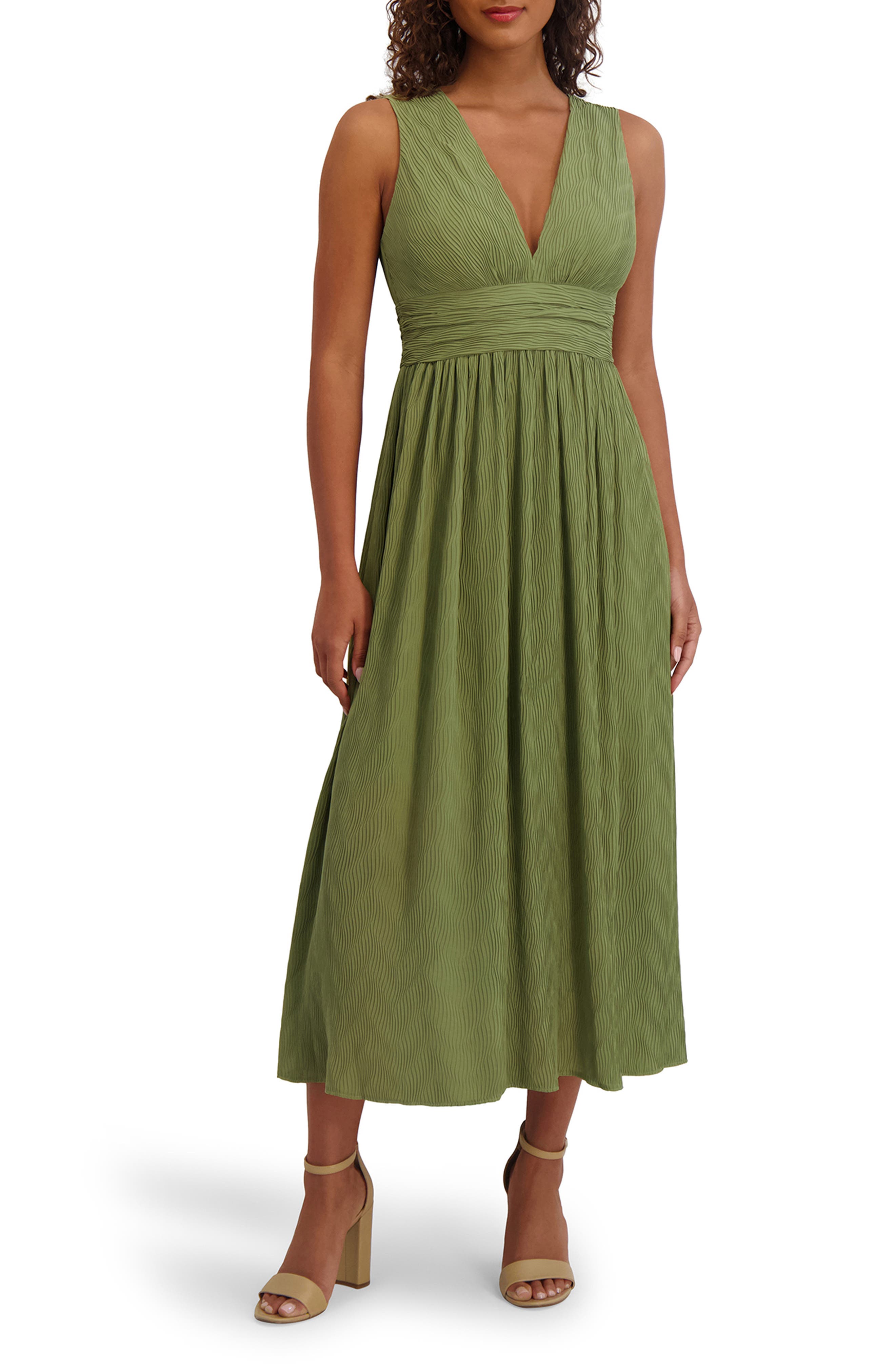 Siena Pleated Chiffon Midi Dress