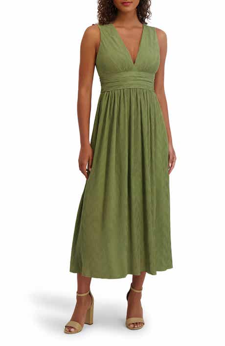Siena Pleated Chiffon Midi Dress