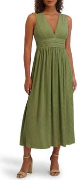 Siena Pleated Chiffon Midi Dress