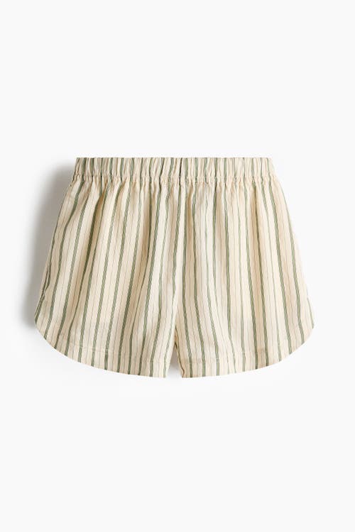 H&m Lyocell-blend Pull-on Shorts In White