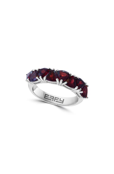 Sterling Silver Garnet Ring