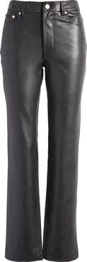 River Island Faux Leather Straight Leg Pants