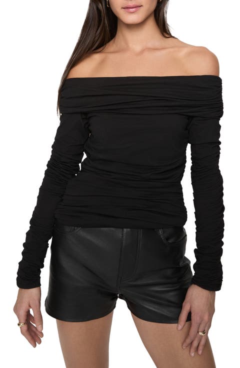Maria Ruched Off the Shoulder Top