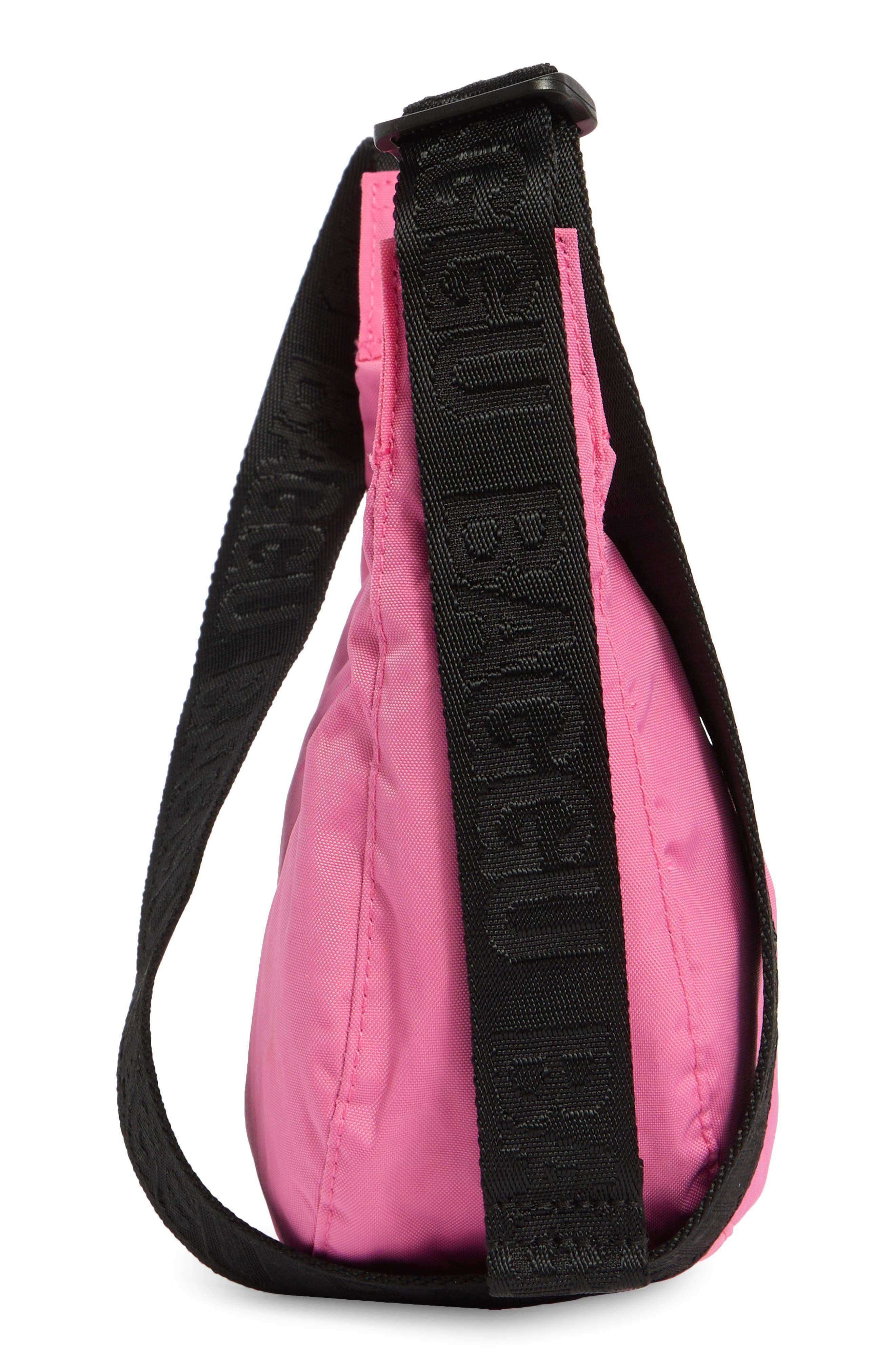 Baggu Small Nylon Crescent Bag, Alternate, color, Azalea Pink