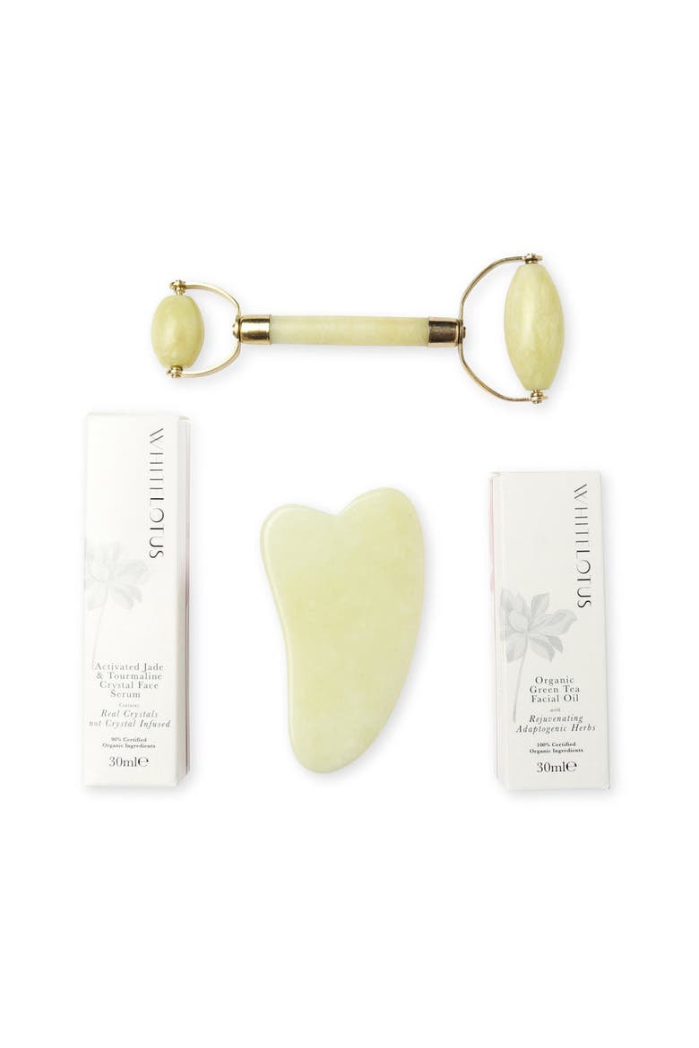 Premium Jade Crystal Facial Set, Main, color, Green