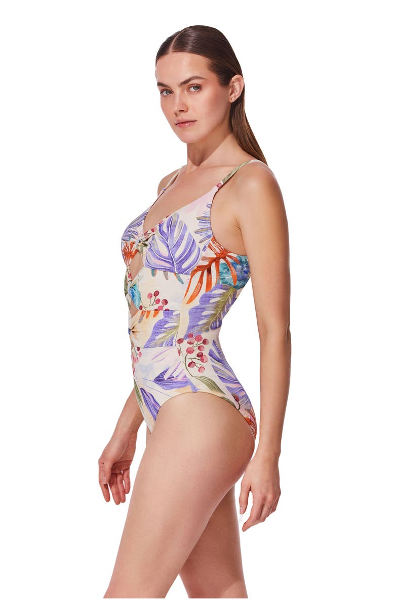 Gottex Cherry Blossom Cut Out One Piece, Alternate, color, Blossom-Multi