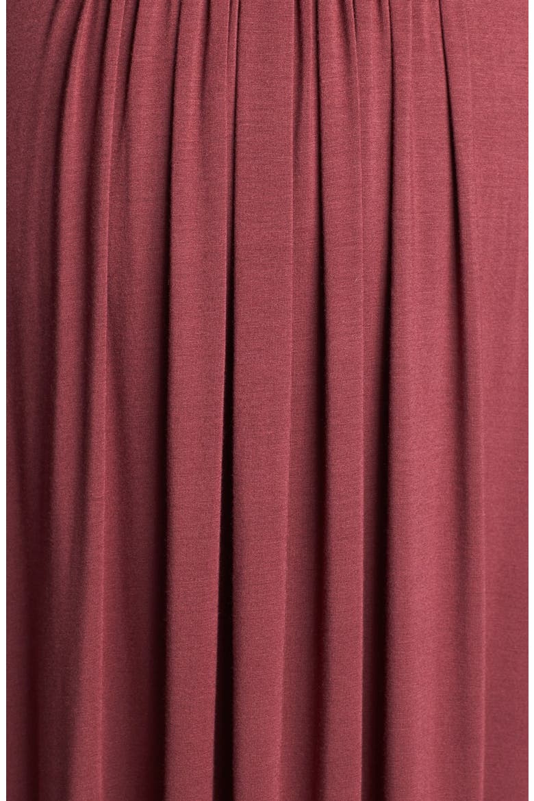 White Label Long Caftan Dress, Alternate, color, PINOT