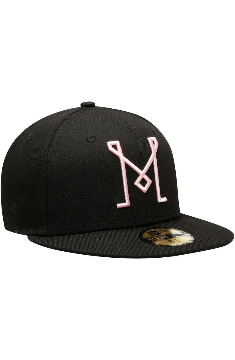 New Era Men's New Era Black Inter Miami CF Primary Logo 59FIFTY Fitted Hat, Alternate, color, 