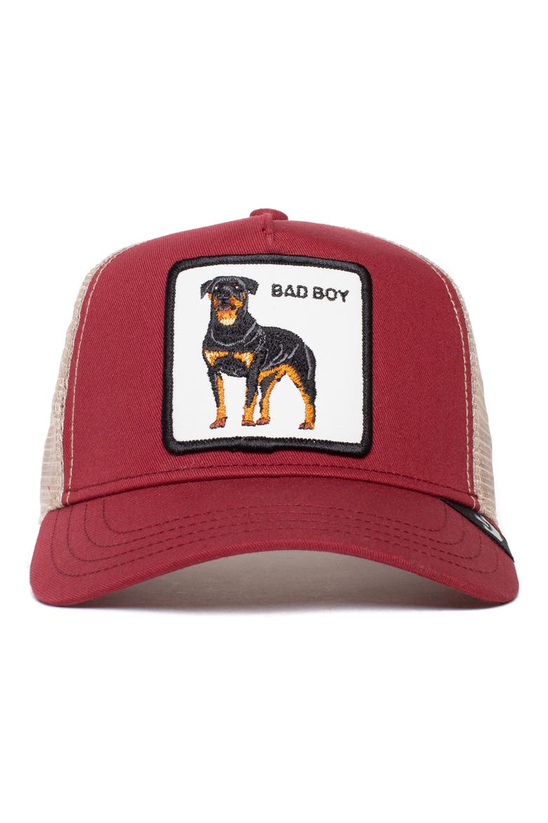 The Baddest Boy Trucker Hat, Alternate, color, SCARLET