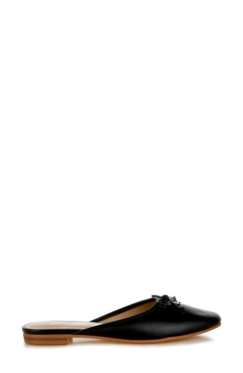 London Rag Eras Bow Slip-on Flat Mules In Animal Print