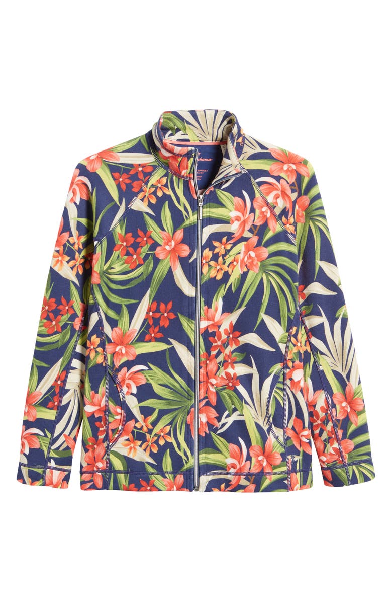 Tommy Bahama Aruba Tropical Print Zip Jacket, Alternate, color, 