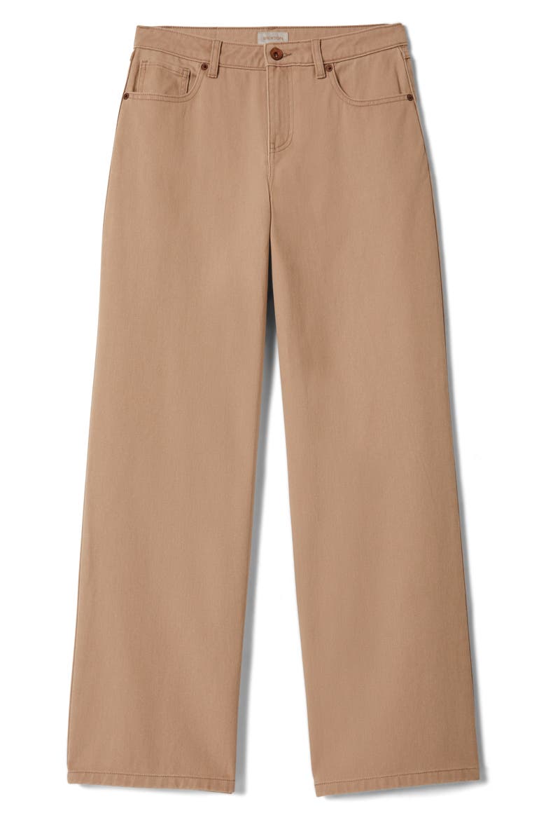 The Chloe Embroidered Pocket Wide Leg Jeans, Alternate, color, WASHED TIMELESS TAUPE