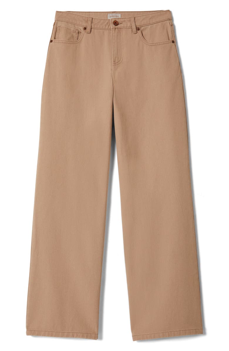 Brixton The Chloe Embroidered Pocket Wide Leg Jeans, Alternate, color, Washed Timeless Taupe