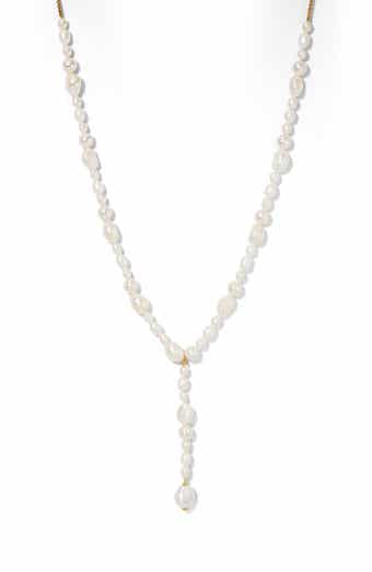 London Beaded Cultured Pearl Y-Necklace