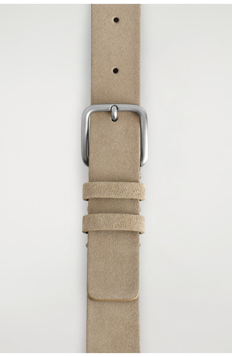 COS Classic Suede Belt, Alternate, color, Beige