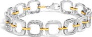 Haus of Brilliance Silver Diamond Accent Open Box Link Bracelet