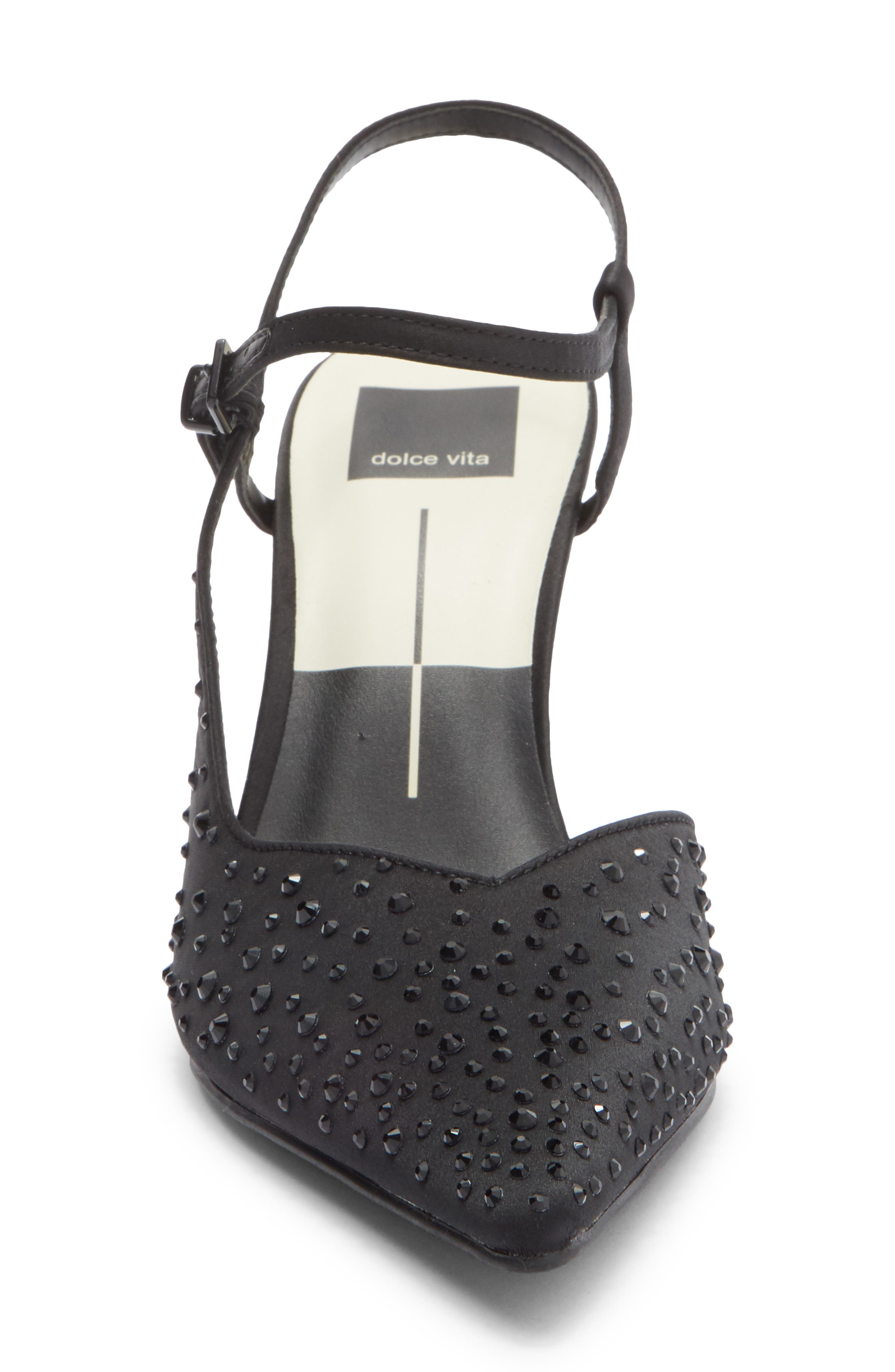 Dolce Vita Karly Embellished Pump, Alternate, color, Black Crystal Satin