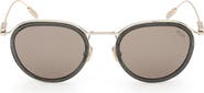 ZEGNA 51mm Round Sunglasses