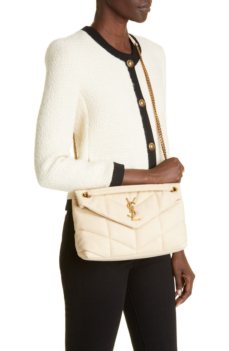 Saint Laurent Small Lou Leather Puffer Bag, Alternate, color,