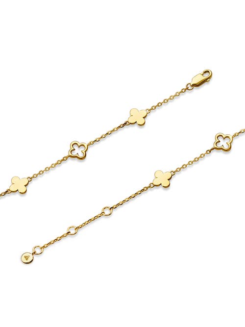 Devata Clover Five-charm Chain Bracelet In Gold