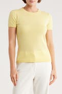 Magaschoni Cashmere Crewneck Short Sleeve Sweater