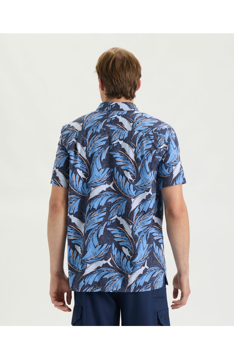 Salt Life Palm Promenade Woven Shirt, Alternate, color, Midnight