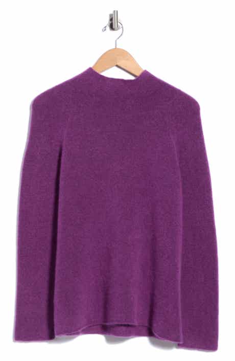 Mock Neck Cashmere & Silk Sweater