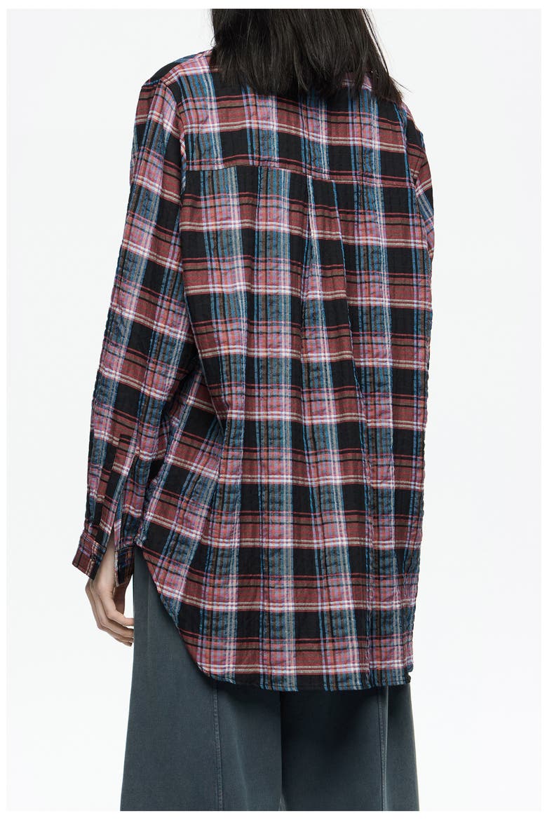 Checked Textured Shirt, Alternate, color, RED