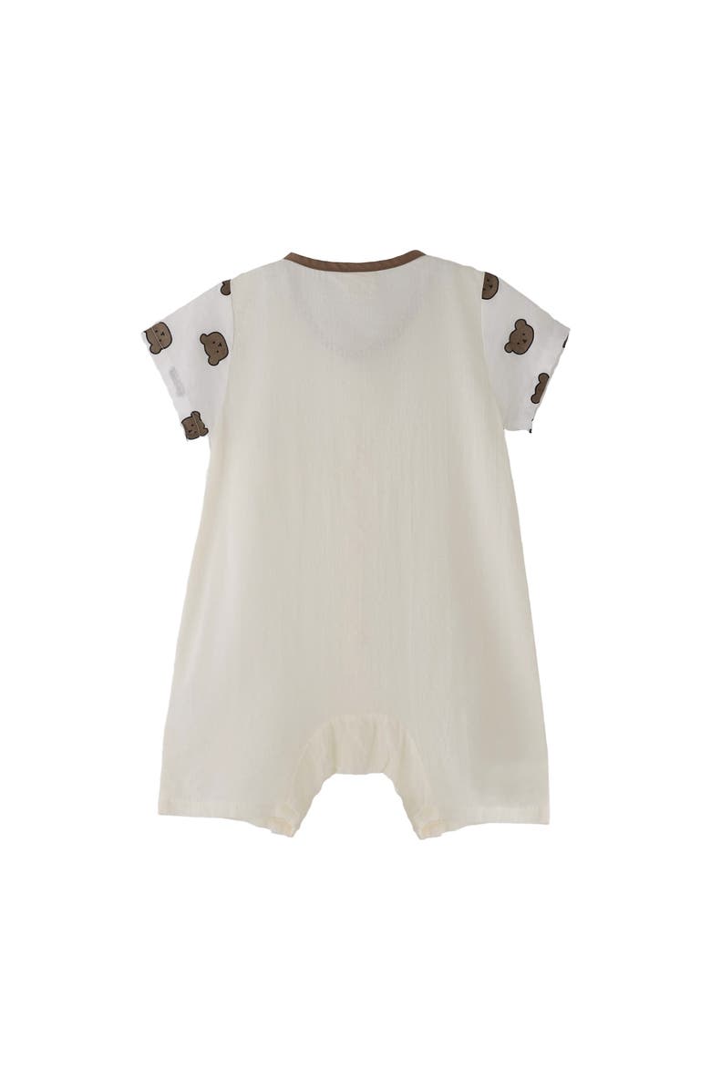 Banblu Bear Romper, Alternate, color, Ivory