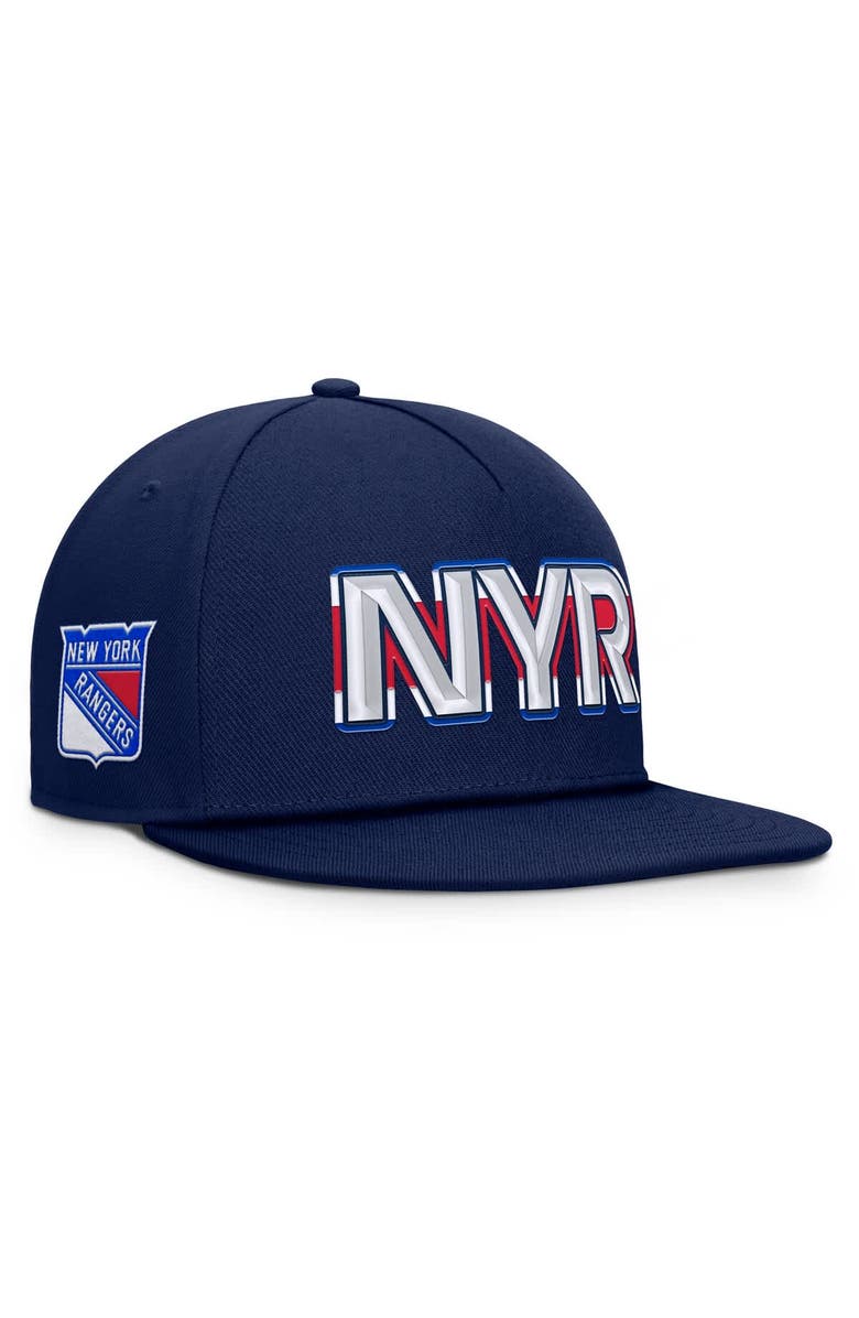 FANATICS Men's Fanatics Navy New York Rangers Authentic Pro Rink Team Code Snapback Hat, Main, color, Navy