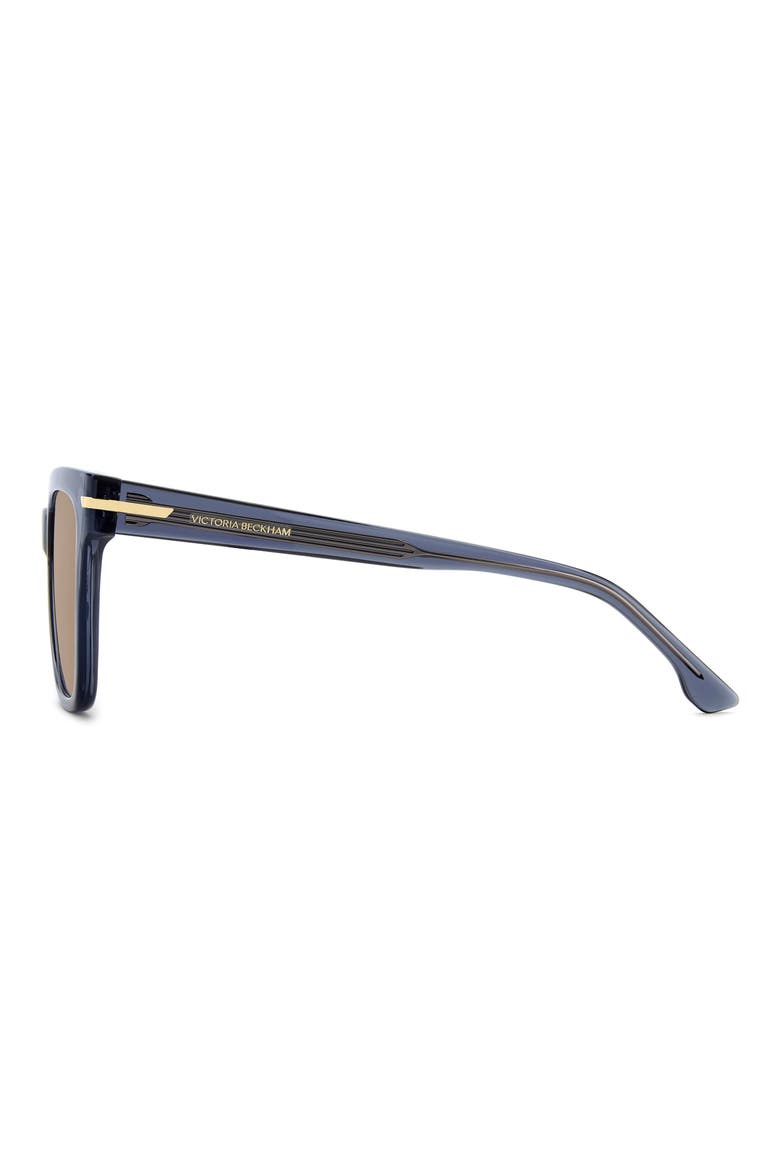 53mm Square Sunglasses, Alternate, color, BLUE/ BROWN