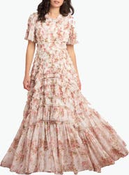 Needle & Thread Summer's Rose Valentine Ruffle Gown