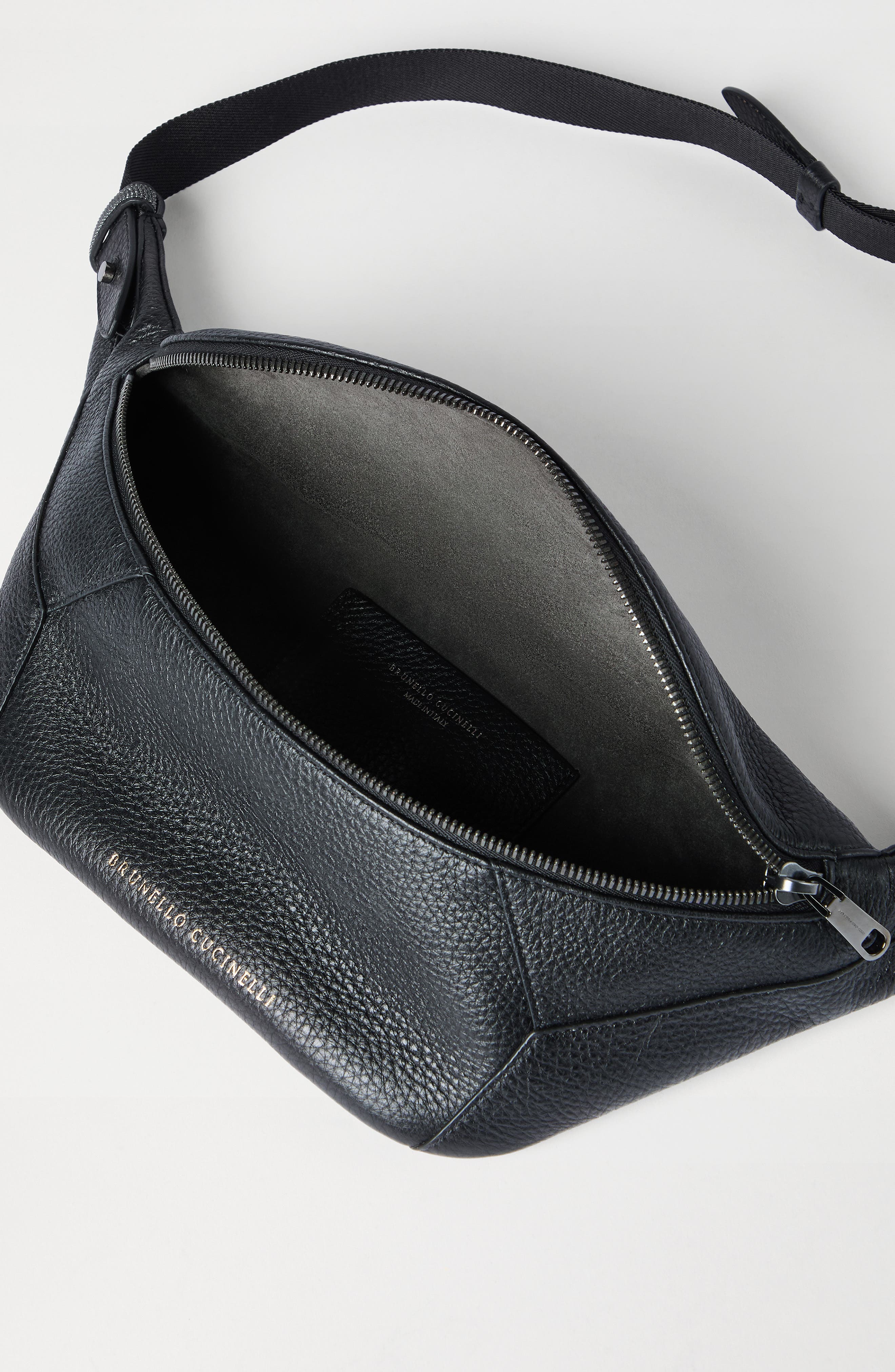 Brunello Cucinelli BC Duo belt bag, Alternate, color, Black