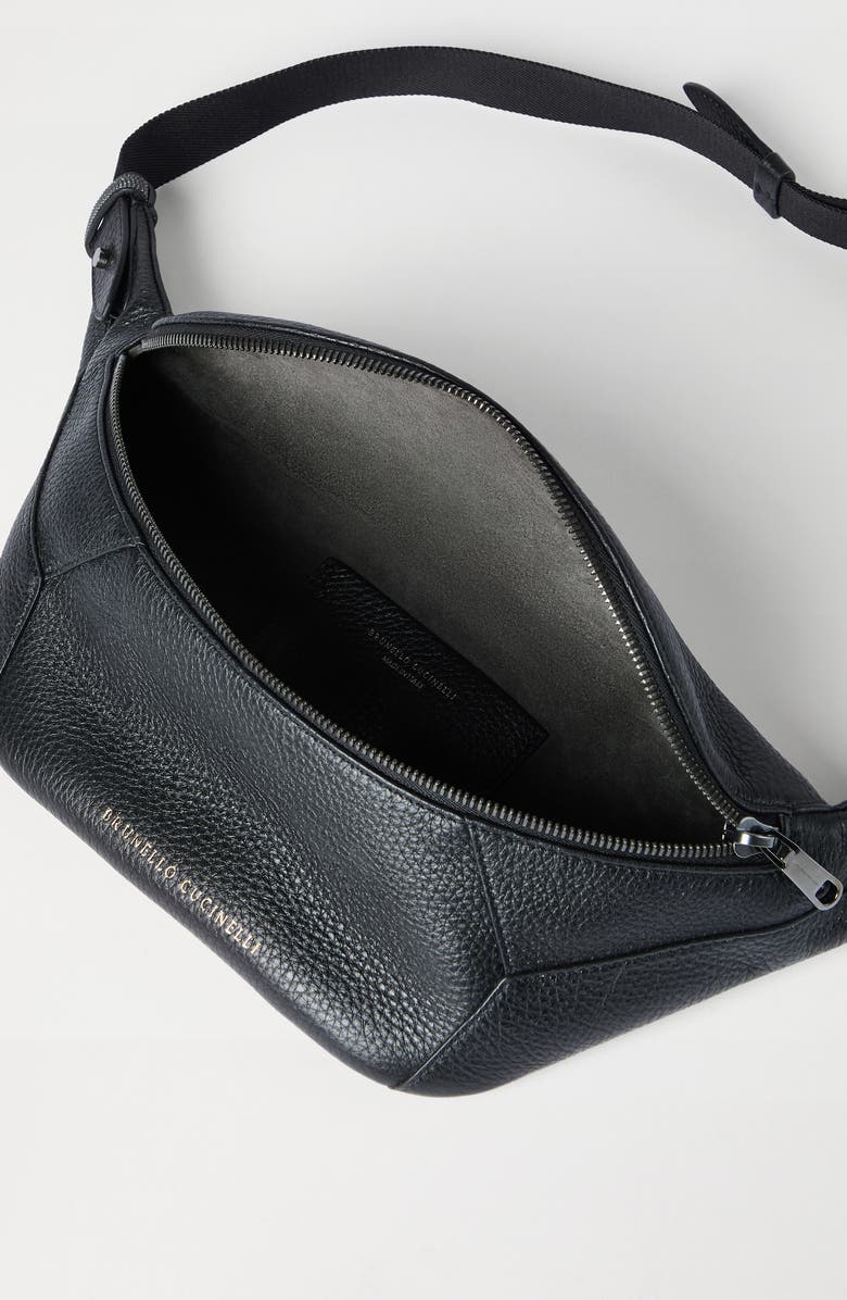 Brunello Cucinelli BC Duo belt bag, Alternate, color, Black