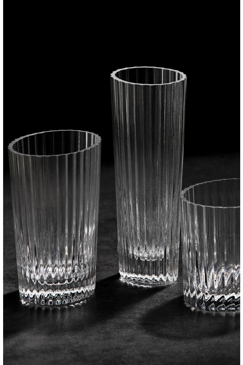 Water Glass NASTRI Set of 6  Transparent 9.8 oz, H 4.75", Alternate, color, No color