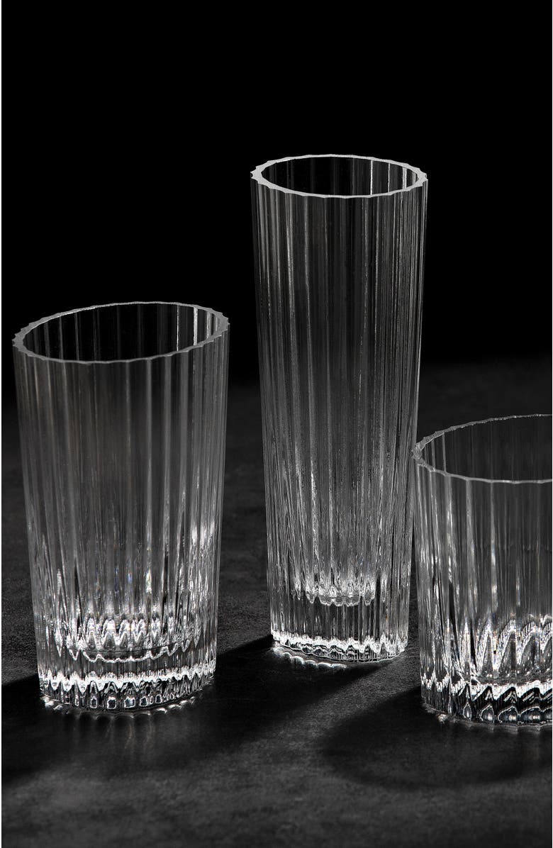 Missoni Home Tableware Water Glass NASTRI Set of 6 Transparent 9.8 oz, H 4.75", Alternate, color, NO COLOR