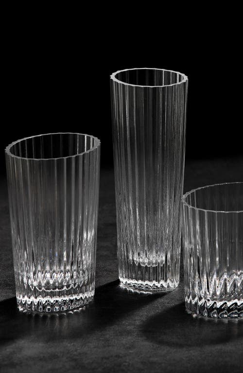 Missoni Home Tableware Water Glass Nastri Set Of 6  Transparent 9.8 Oz, H 4.75"