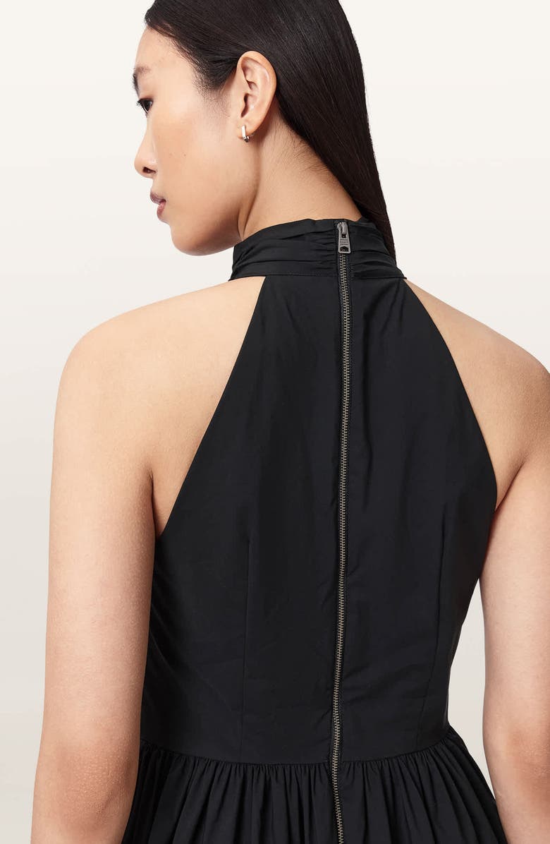 AllSaints Arora Sleeveless A-Line Dress, Alternate, color, Black