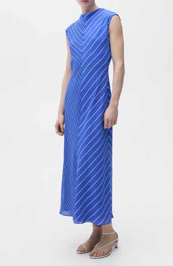 MANGO Chevron Stripe A-Line Dress