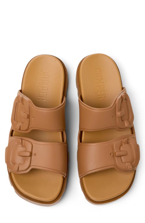 Camper Brutus Slide Sandal In Medium Brown